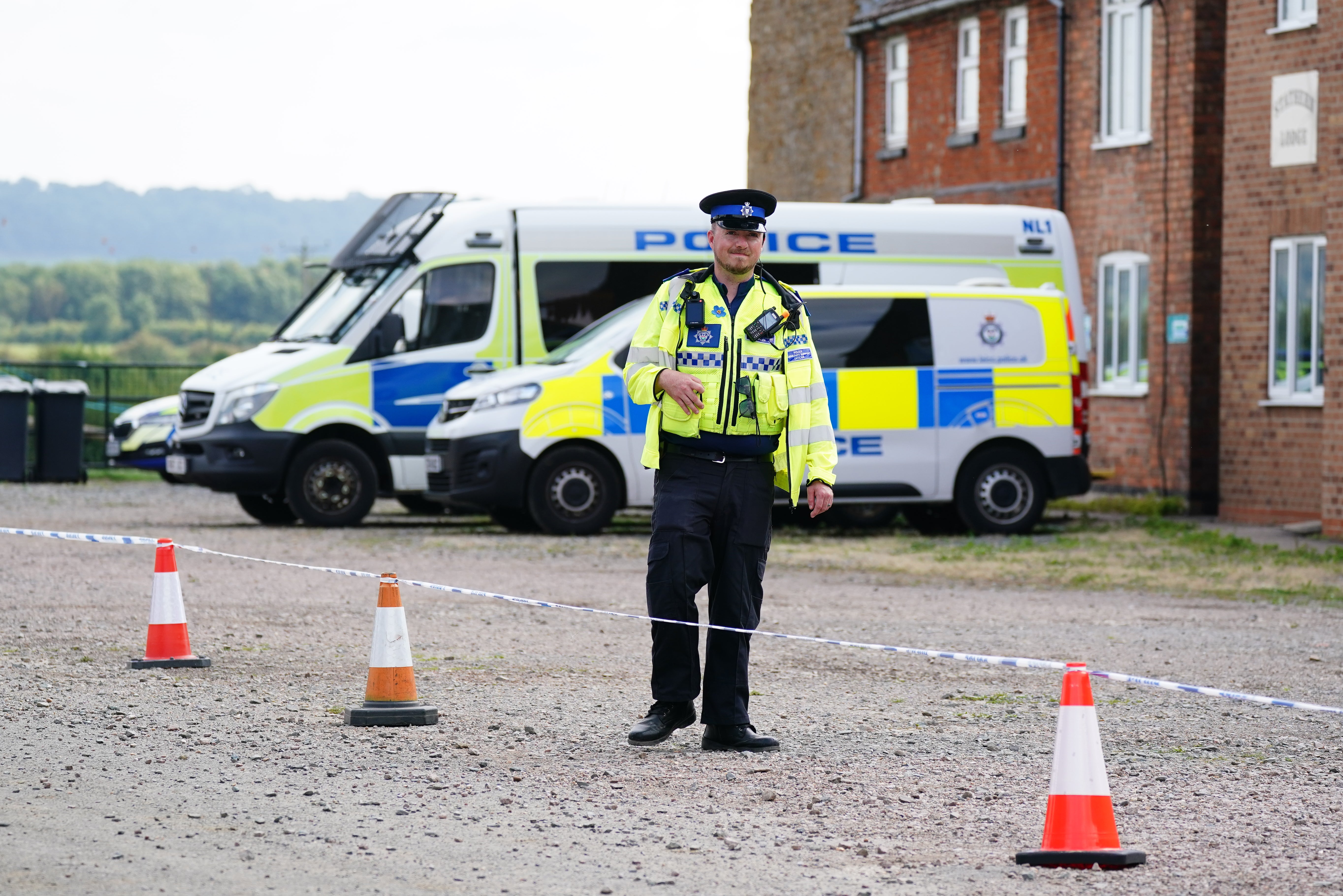 The scene outside Stathern Lodge which had been hosting the children's summer camp