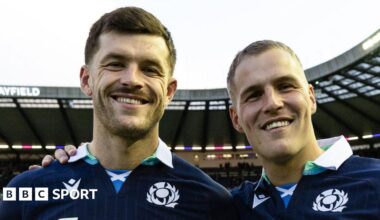 Scotland backs Blair Kinghorn and Duhan van der Merwe