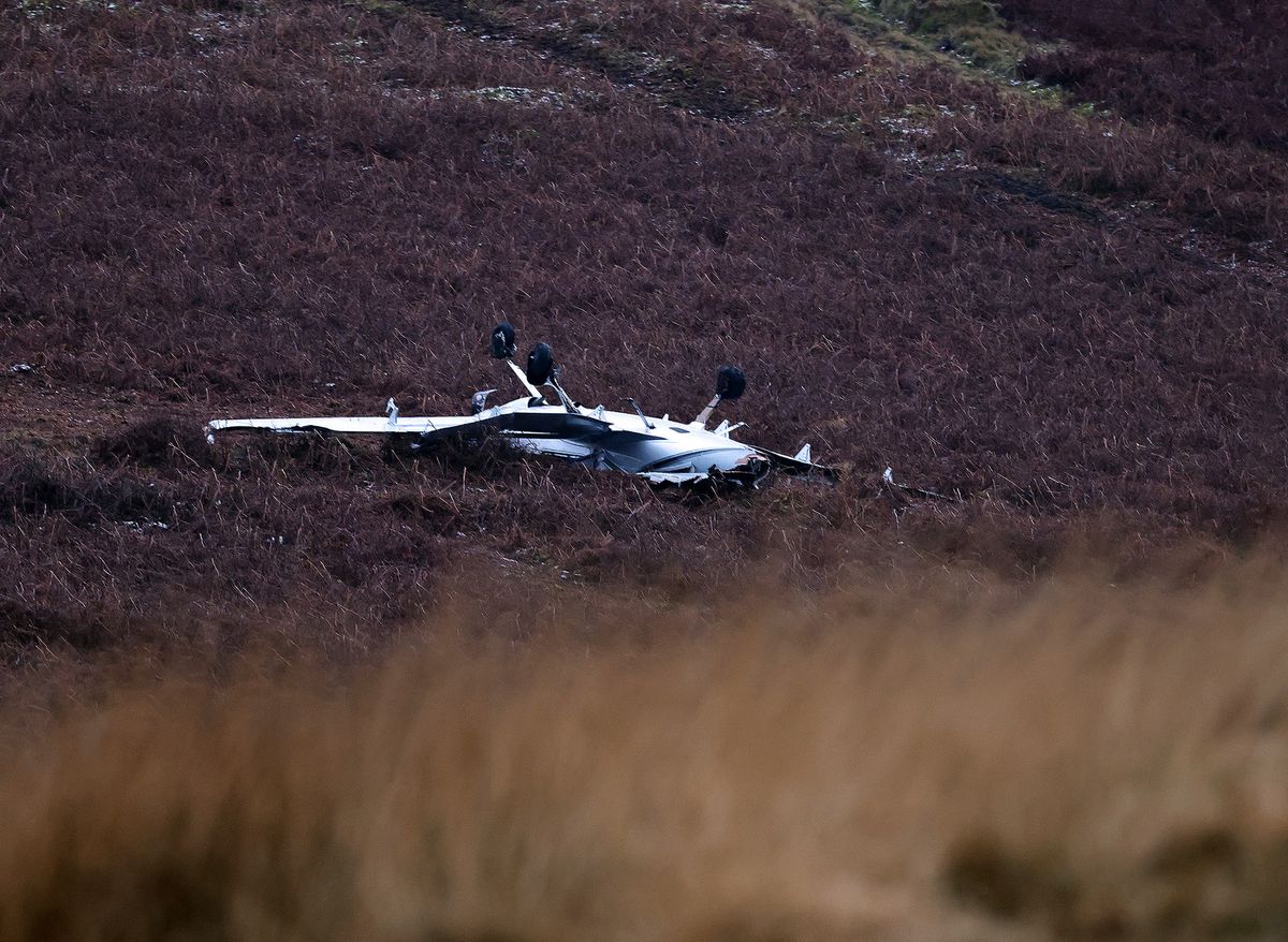 The aircraft in situ on Wednesday morning