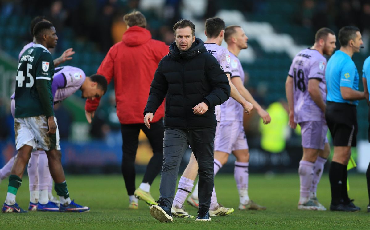 Argyle head coach Tom Cleverley after the 4-1 League One defeat by Lincoln City at Home Park on February 7, 2026 - Photo: Dave Rowntree/PPAUK