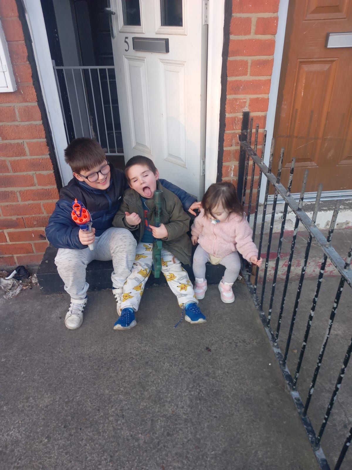 Melanie's children Logen, Caelum and Melody