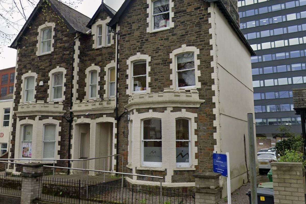 A general view of a three-storey property