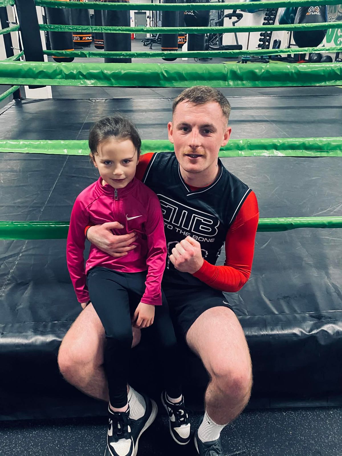 Lewis with his daughter Juniper.