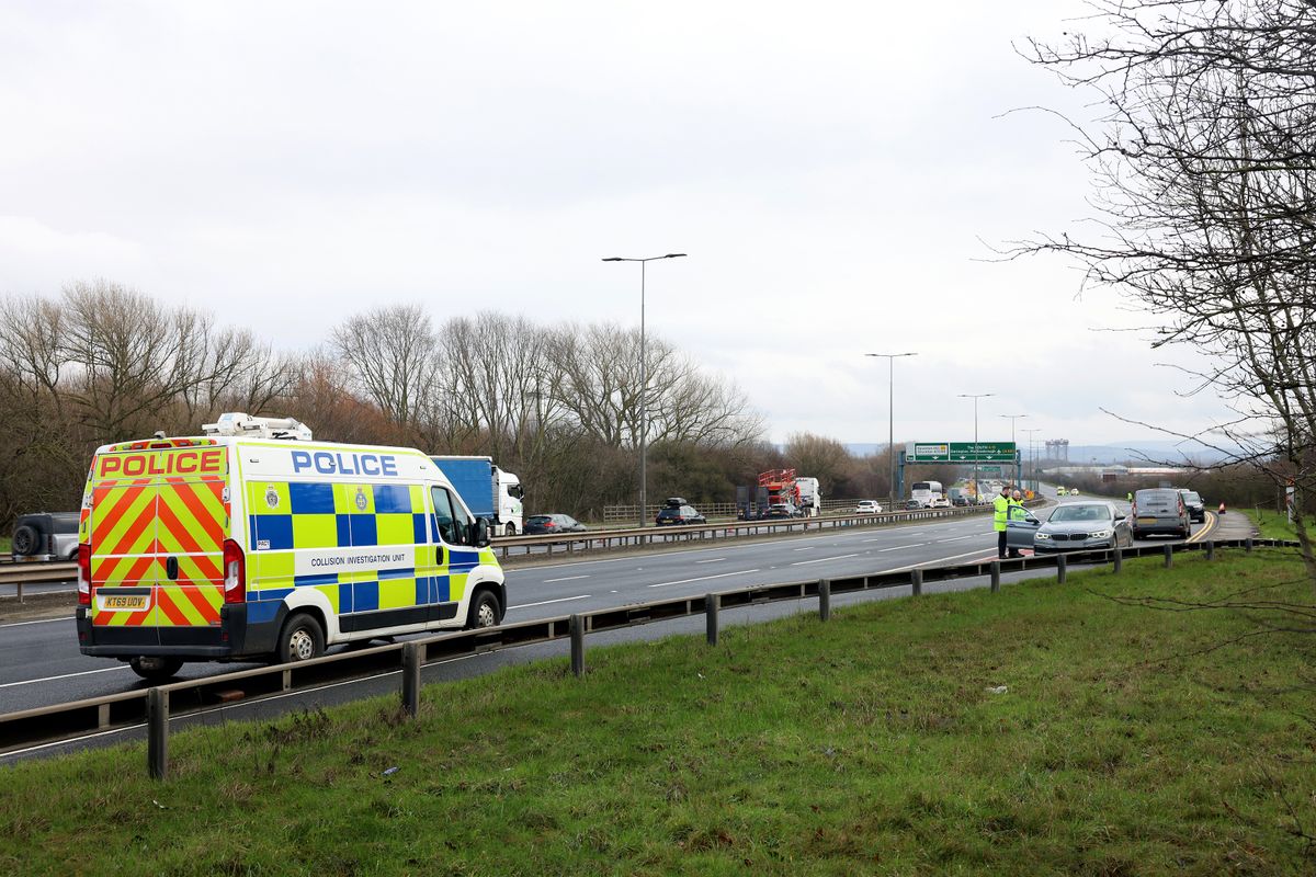 The Police collision investigation unit carry out their investigation at the scene on the A19 between the A1046 Haverton Hill Road in Portrack and the A139 Norton Interchange