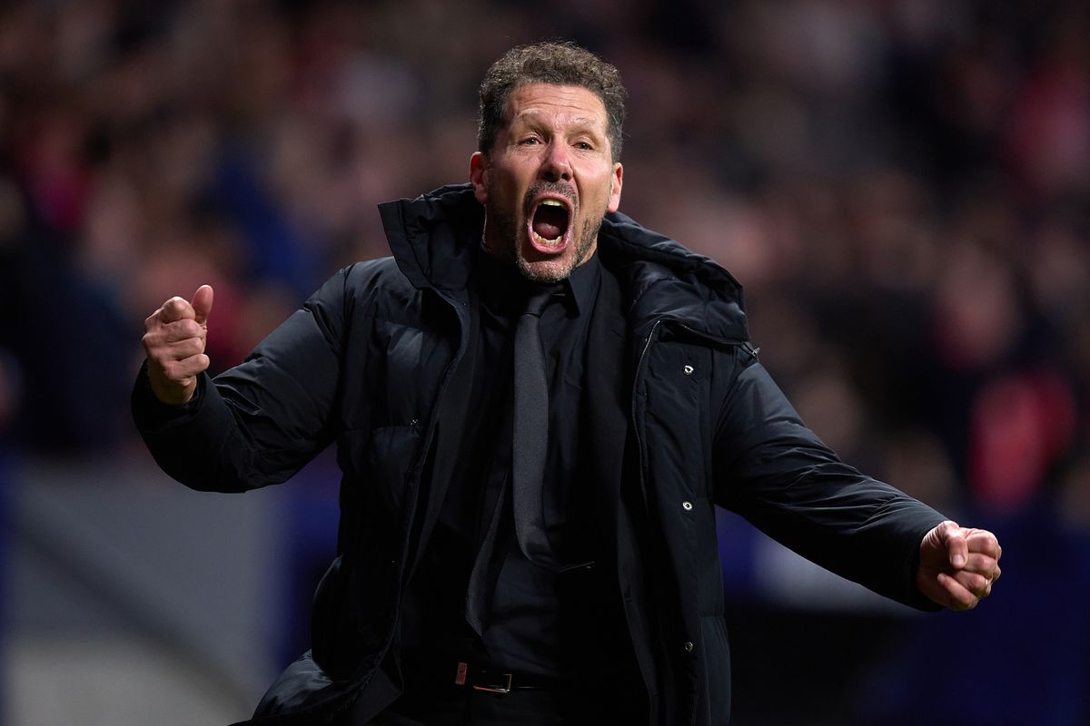 Atletico Madrid boss Diego Simeone reacts