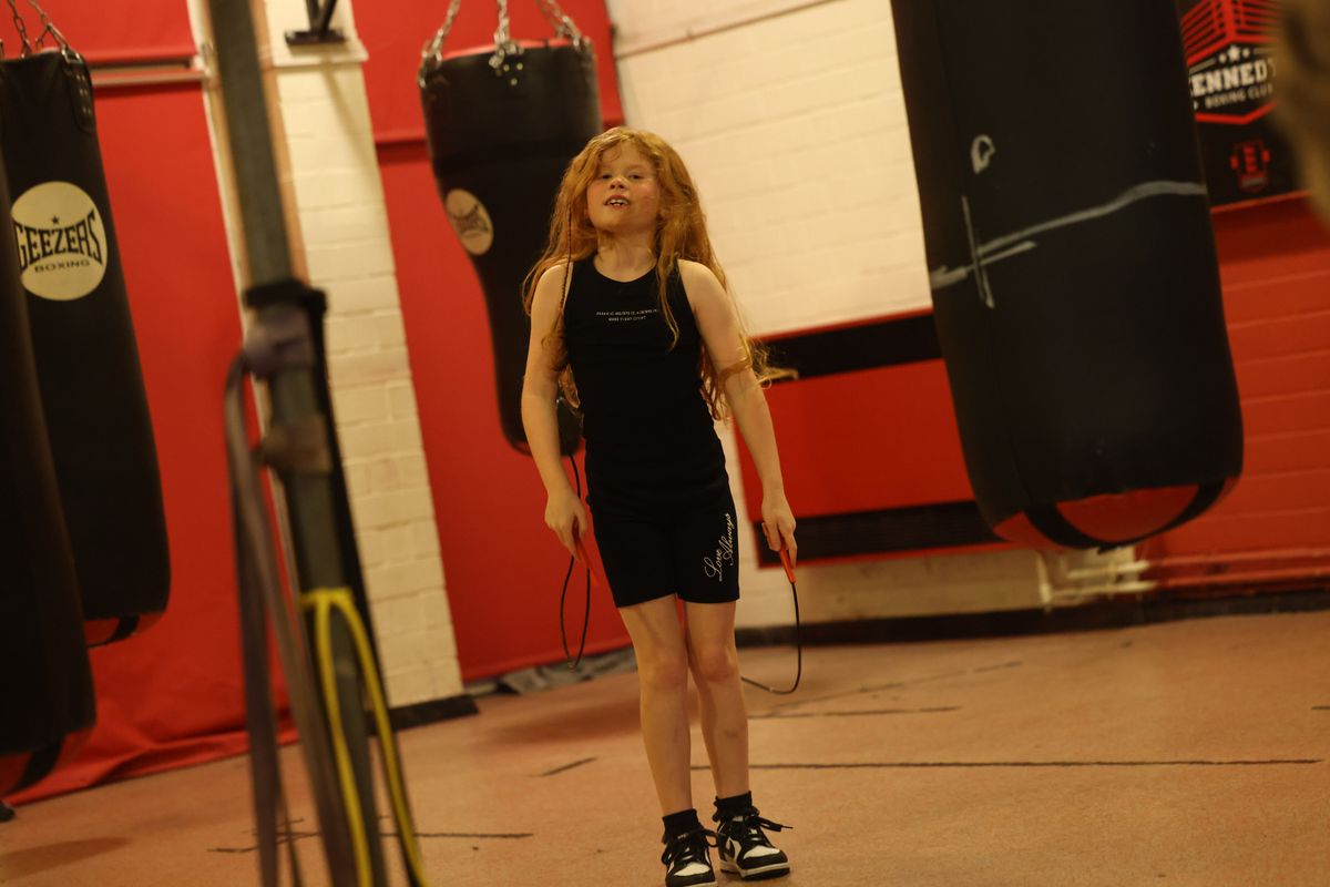 A community session at Kennedy's Boxing Club in Withywood, South Bristol