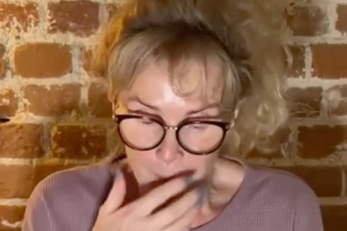 Bev Callard is seen in tears in her latest video update after her cancer operation