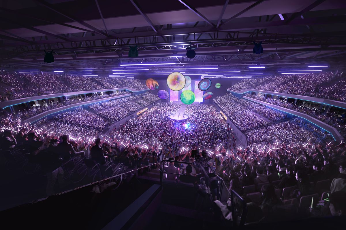 An artist's impression of what the Aviva Arena will look like inside