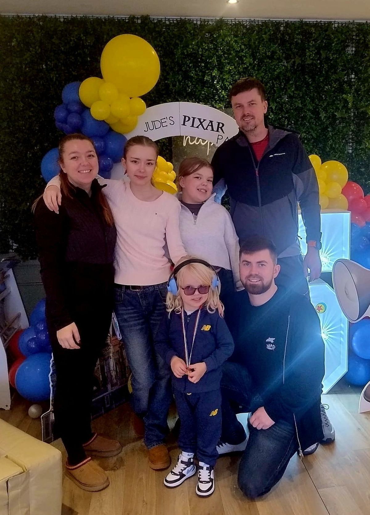 Jude Platts with his family