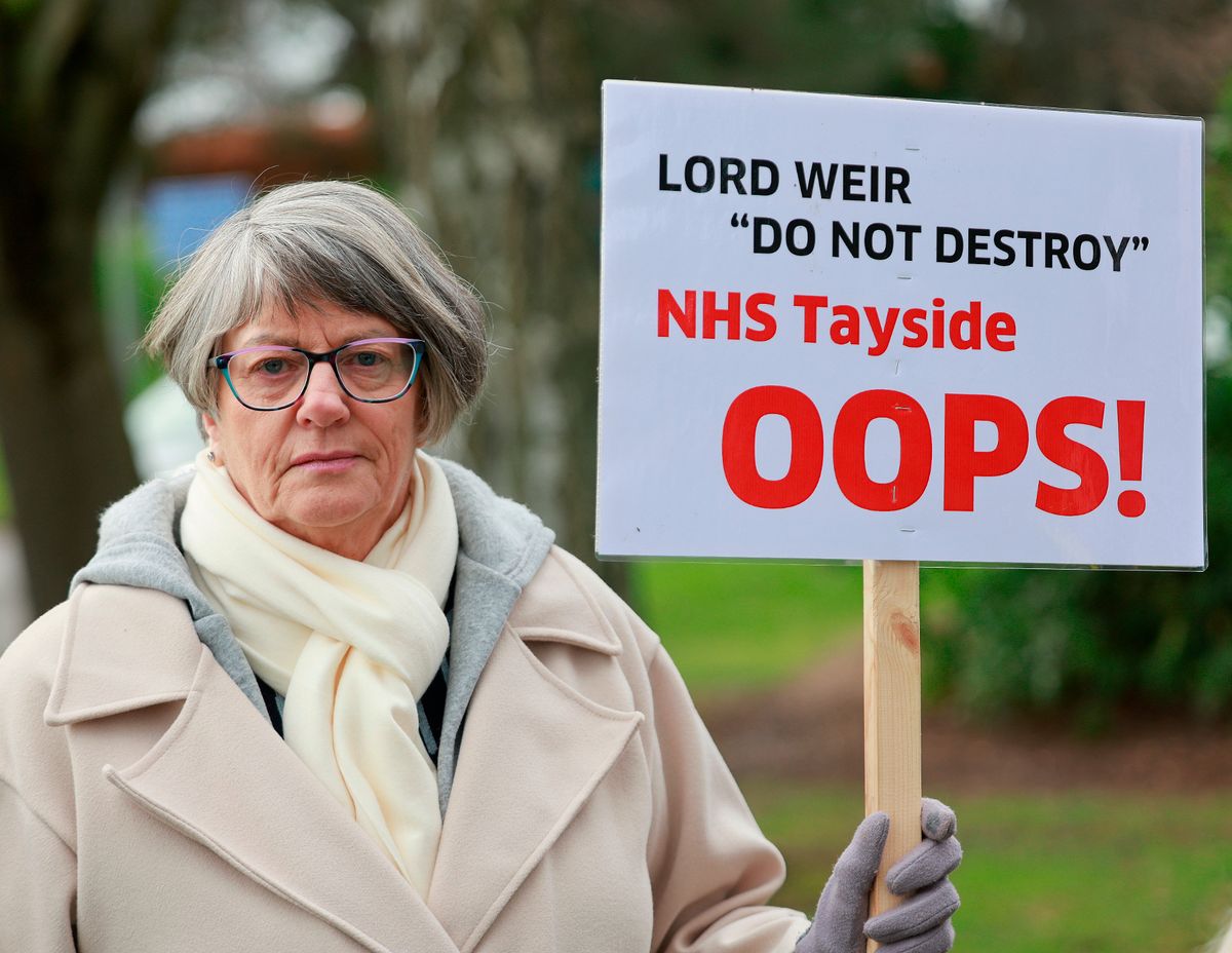 Patients protested over the destruction of theatre log books