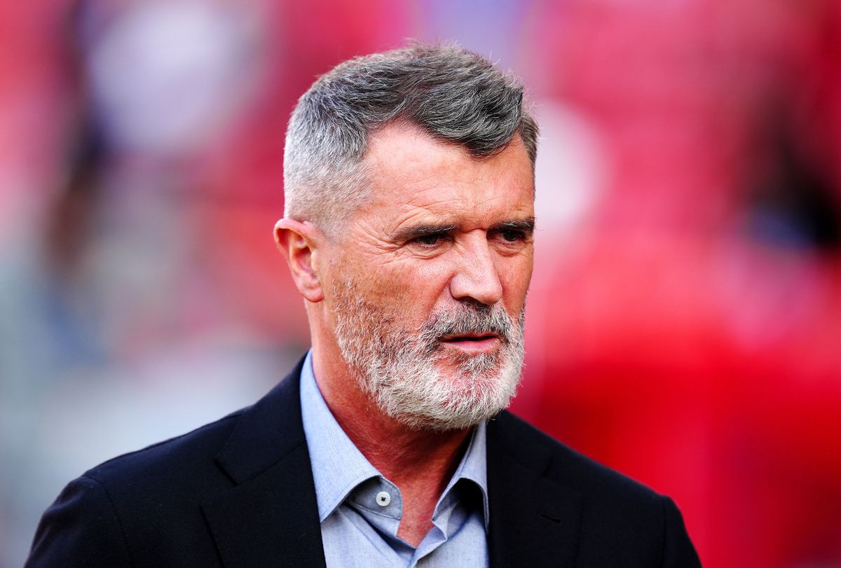 Roy Keane looks on