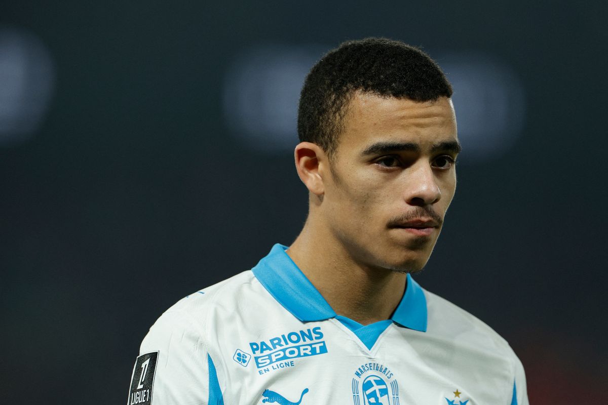Mason Greenwood during Marseille's defeat to Paris Saint-Germain