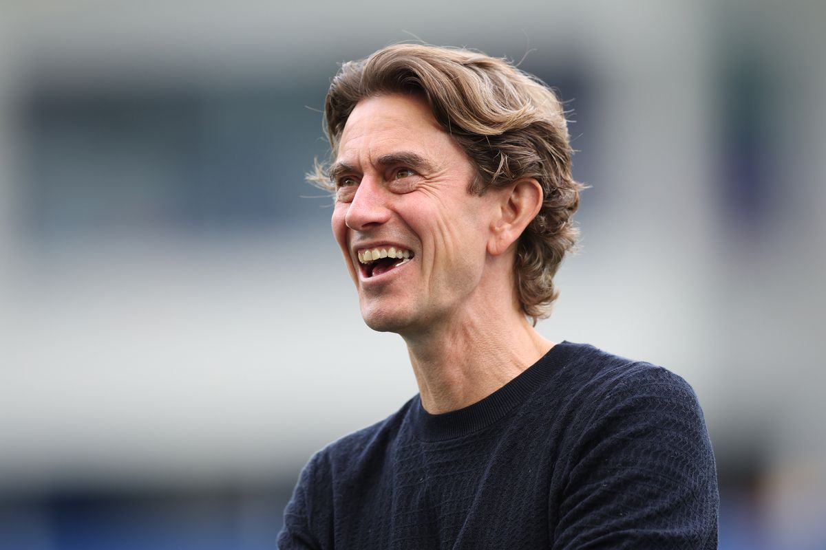 Thomas Frank, Manager of Tottenham Hotspur, looks on prior to the Premier League match between Brighton & Hove Albion and Tottenham Hotspur