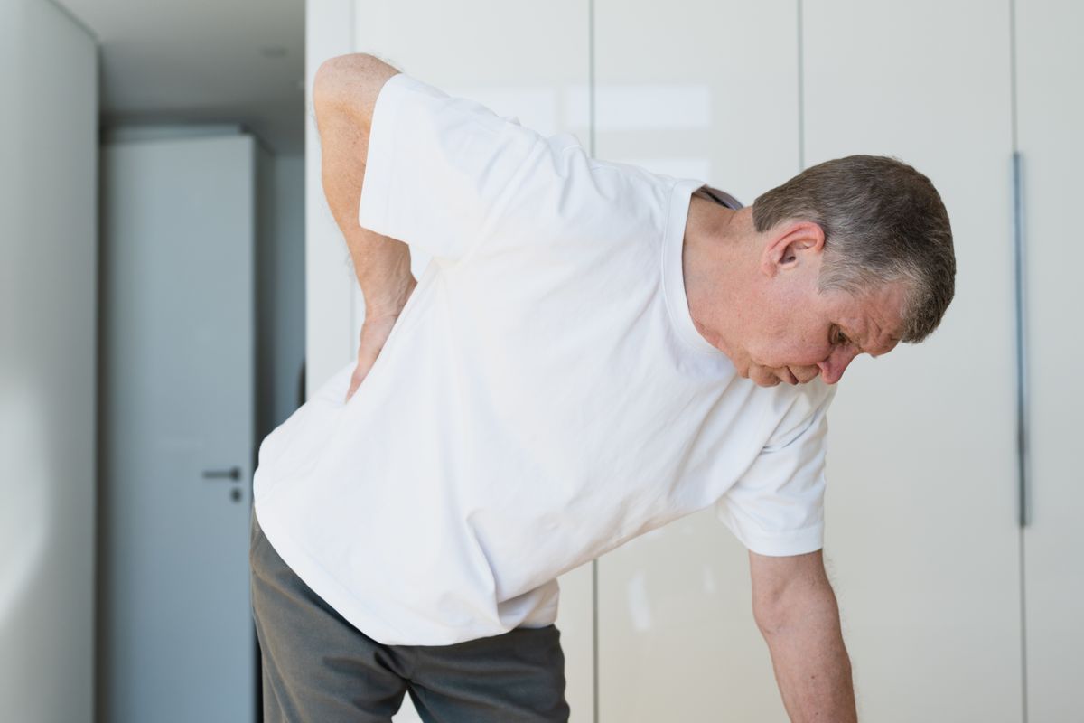 Man suffering from backache