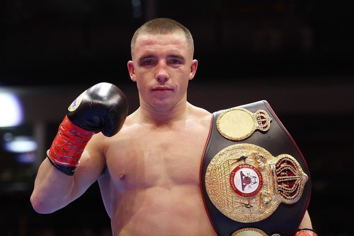 Nick Ball celebrates victory over Sam Goodman