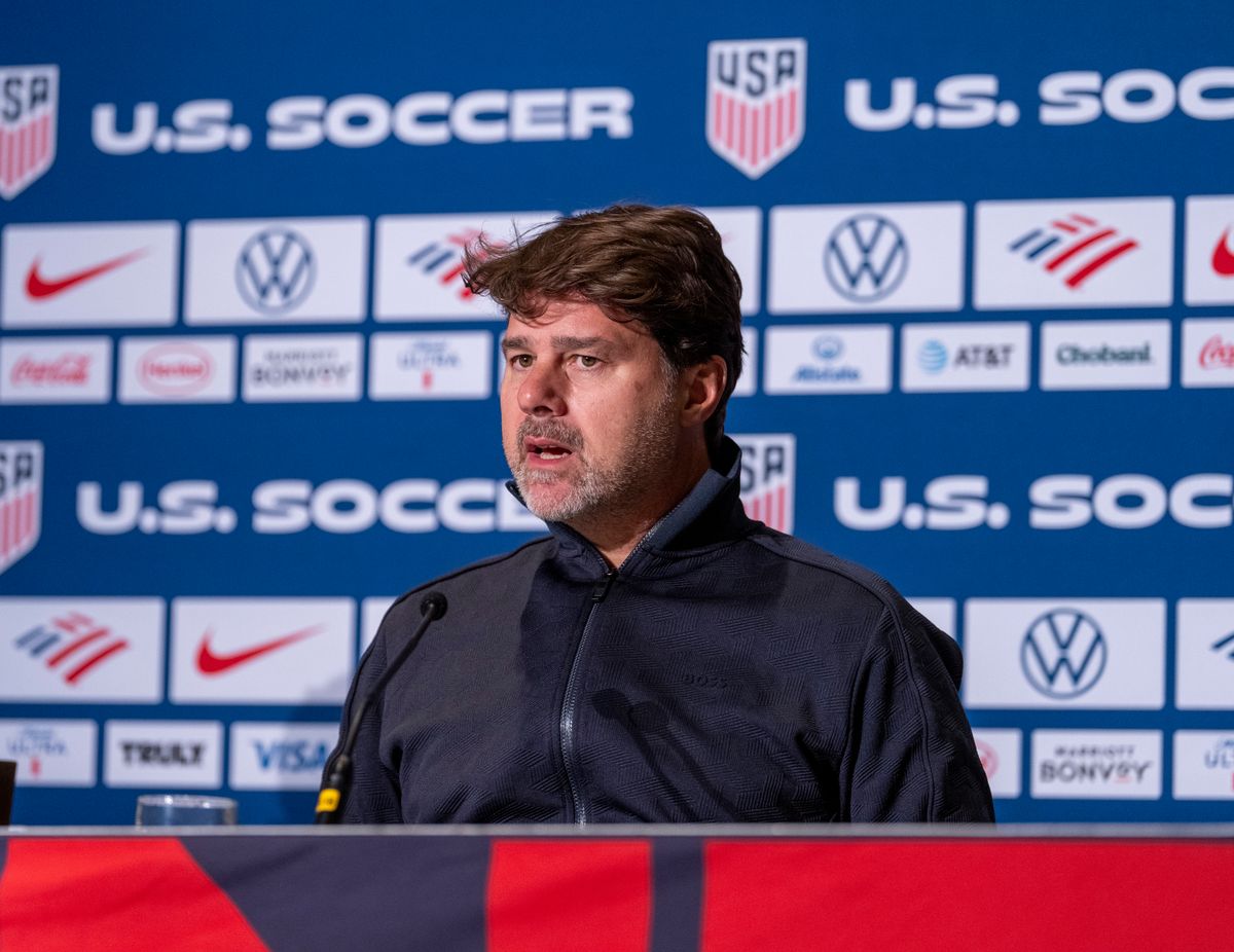 WASHINGTON, DC - DECEMBER 05: Mauricio Pochettino of the United States talks to the media during a USMNT press conference at the Westin Hotel on December 5, 2025 in Washington, DC. (Photo by Brad Smith/ISI Photos/USSF/Getty Images)