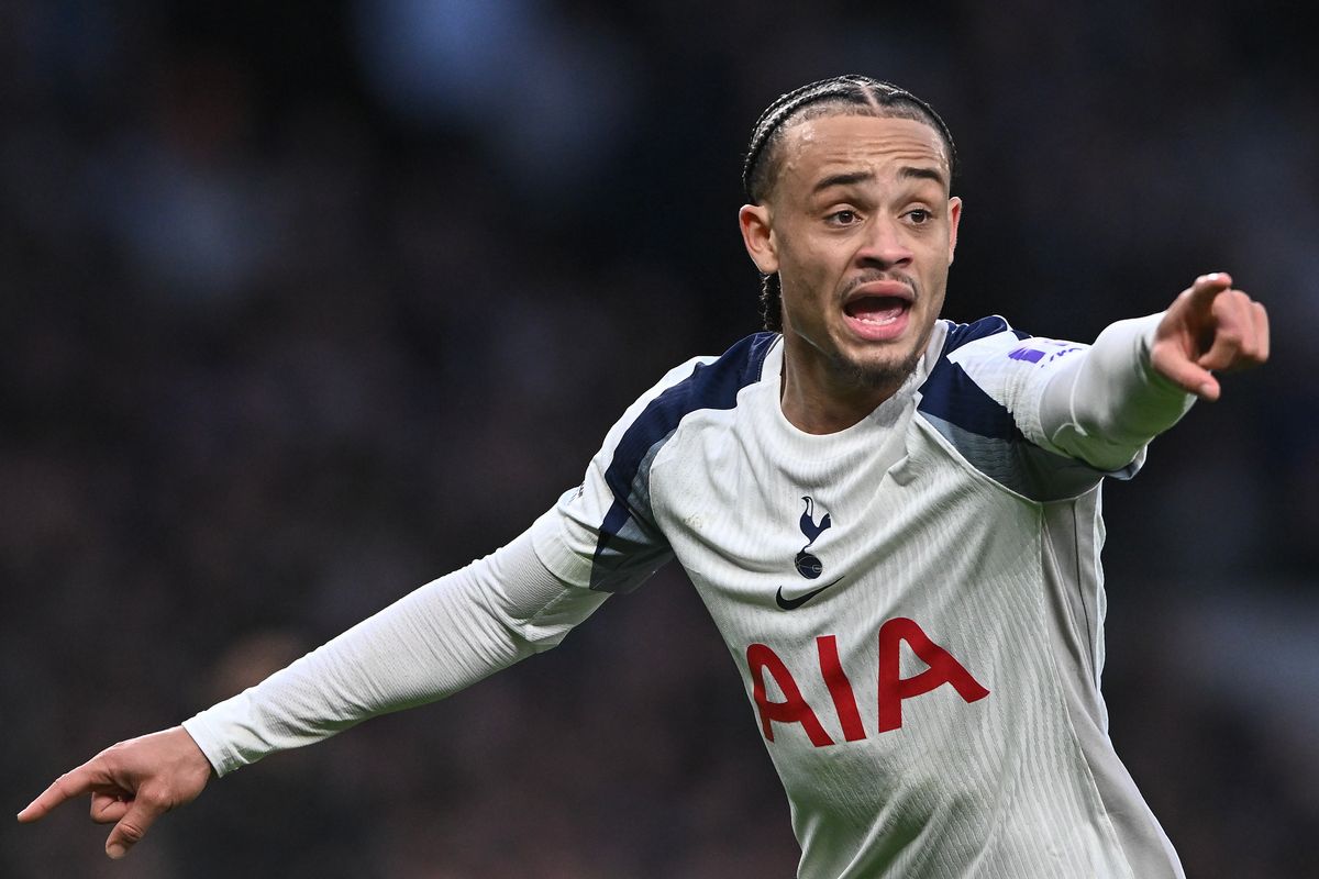 Xavi Simons during the Premier League match between Tottenham Hotspur and Arsenal on Sunday