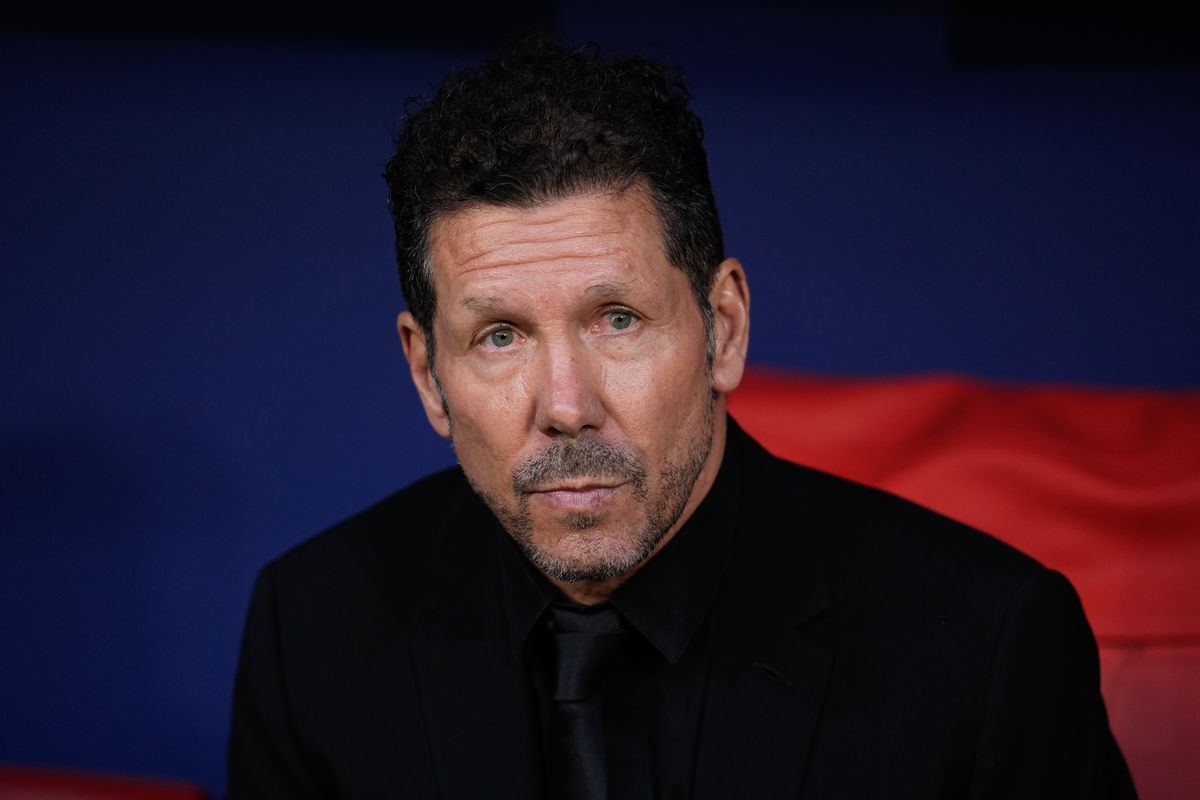 MADRID, SPAIN - FEBRUARY 24: Diego Pablo Simeone, head coach of Atletico de Madrid, looks on during the UEFA Champions League 2025/26 KO play-offs Second Leg match between Atletico de Madrid and Club Brugge KV at Riyadh Air Metropolitano on February 24, 2026, in Madrid, Spain. (Photo By Dennis Agyeman/Europa Press via Getty Images)