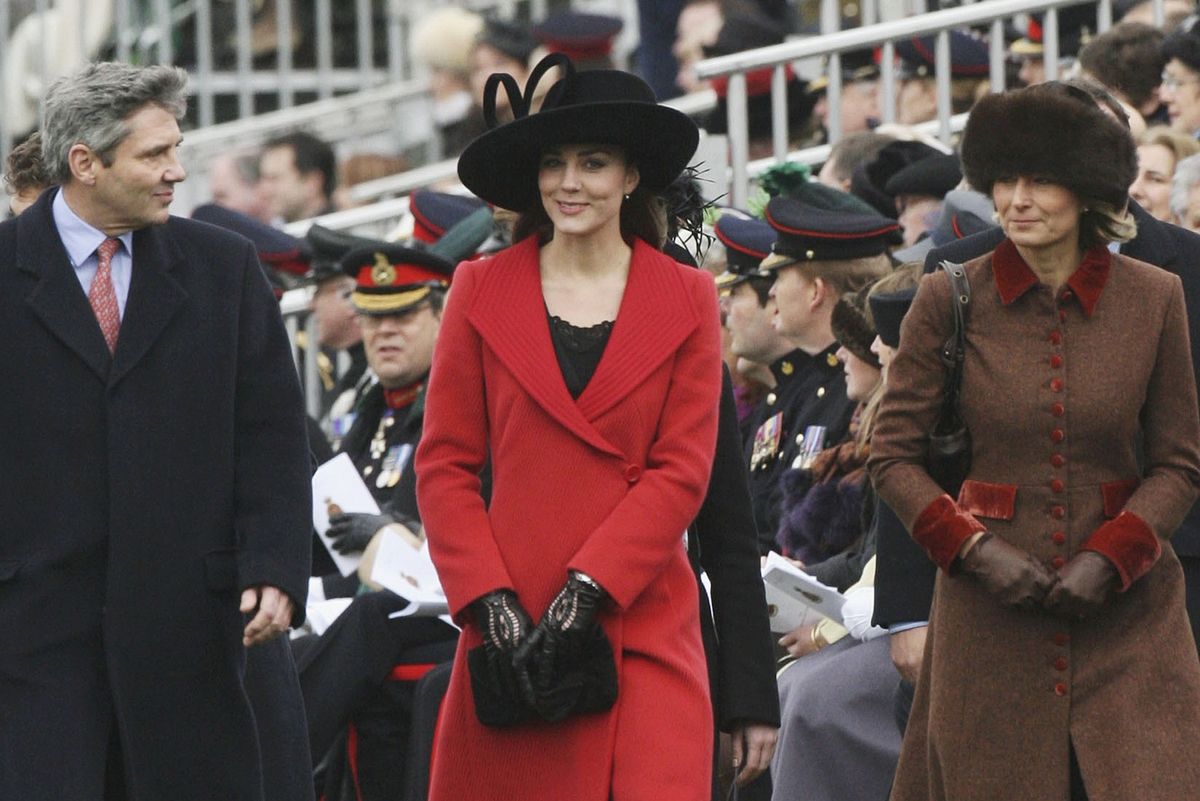 The Princess of Wales with her parents in December 2006