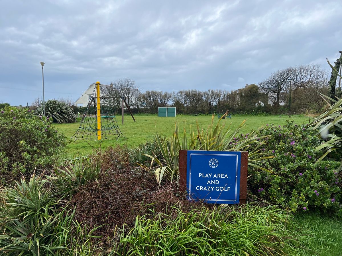 The play park at the Seaview Holiday Park in Sennen