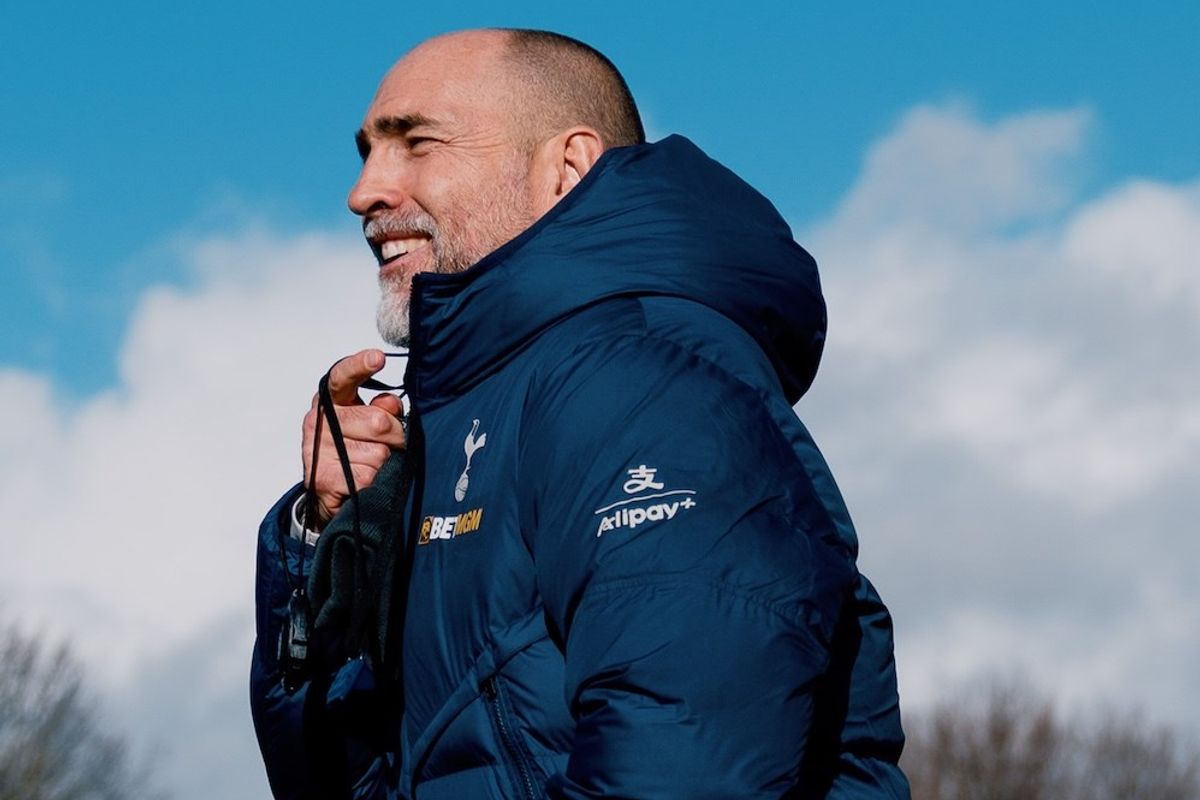 New Tottenham interim head coach Igor Tudor gets to work on the Hotspur Way training pitches