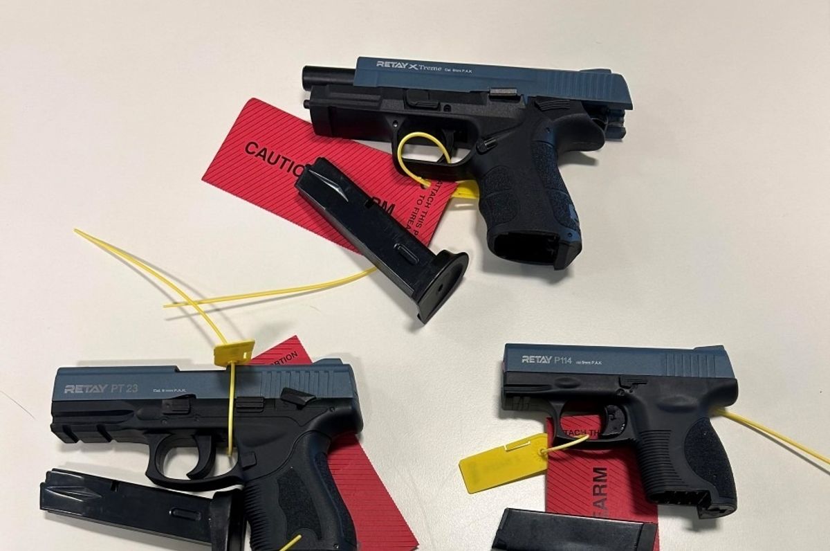 Firearms were seized