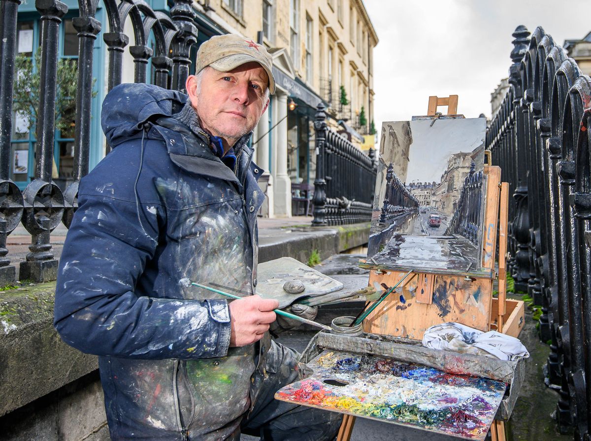 Pete, from Bath, is painting Glasgow's streets