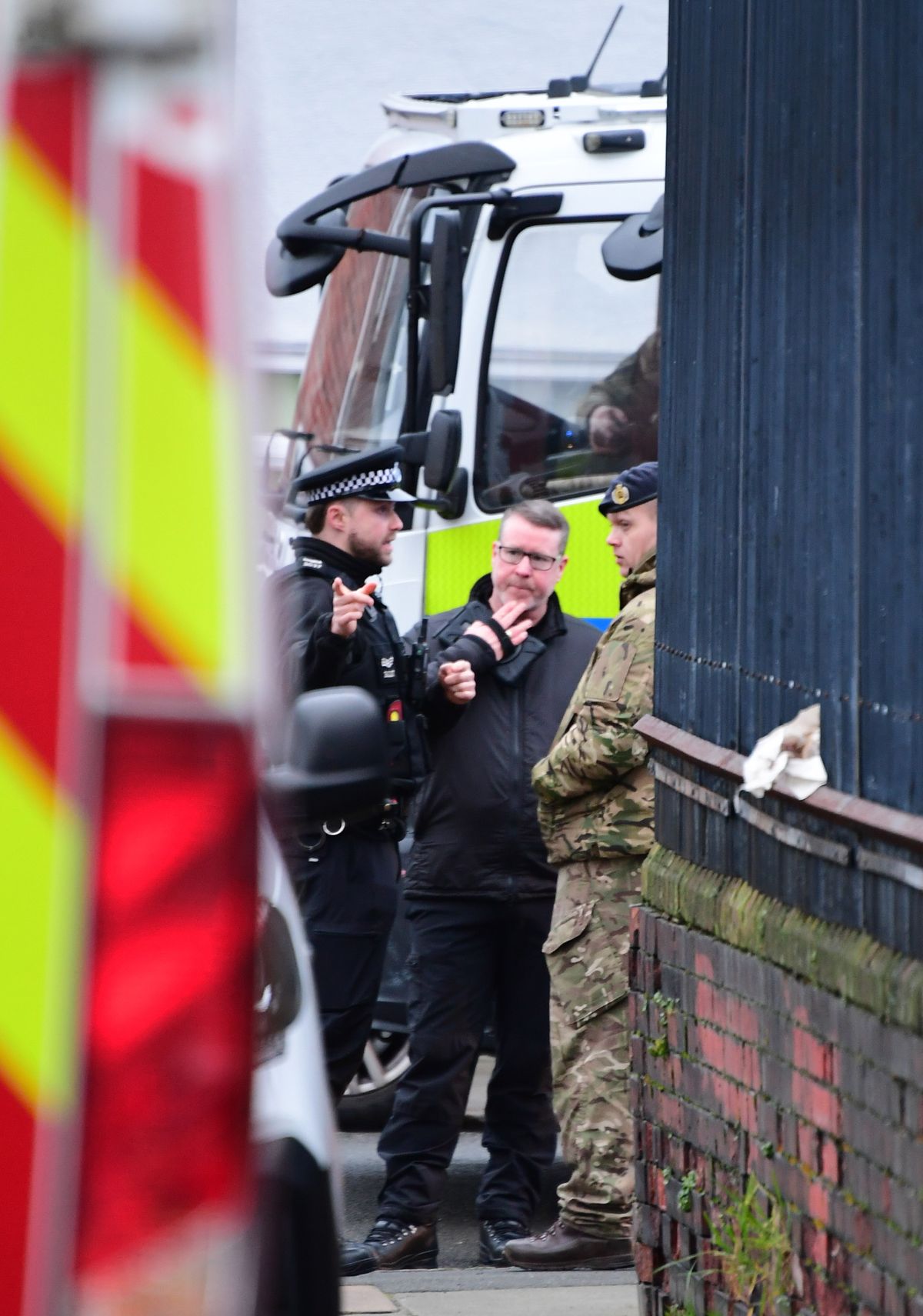 Police and army bomb disposal on Douglas Road