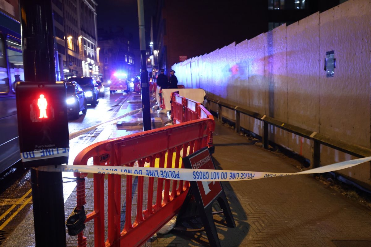 Police cordon on James Street on Thursday evening
