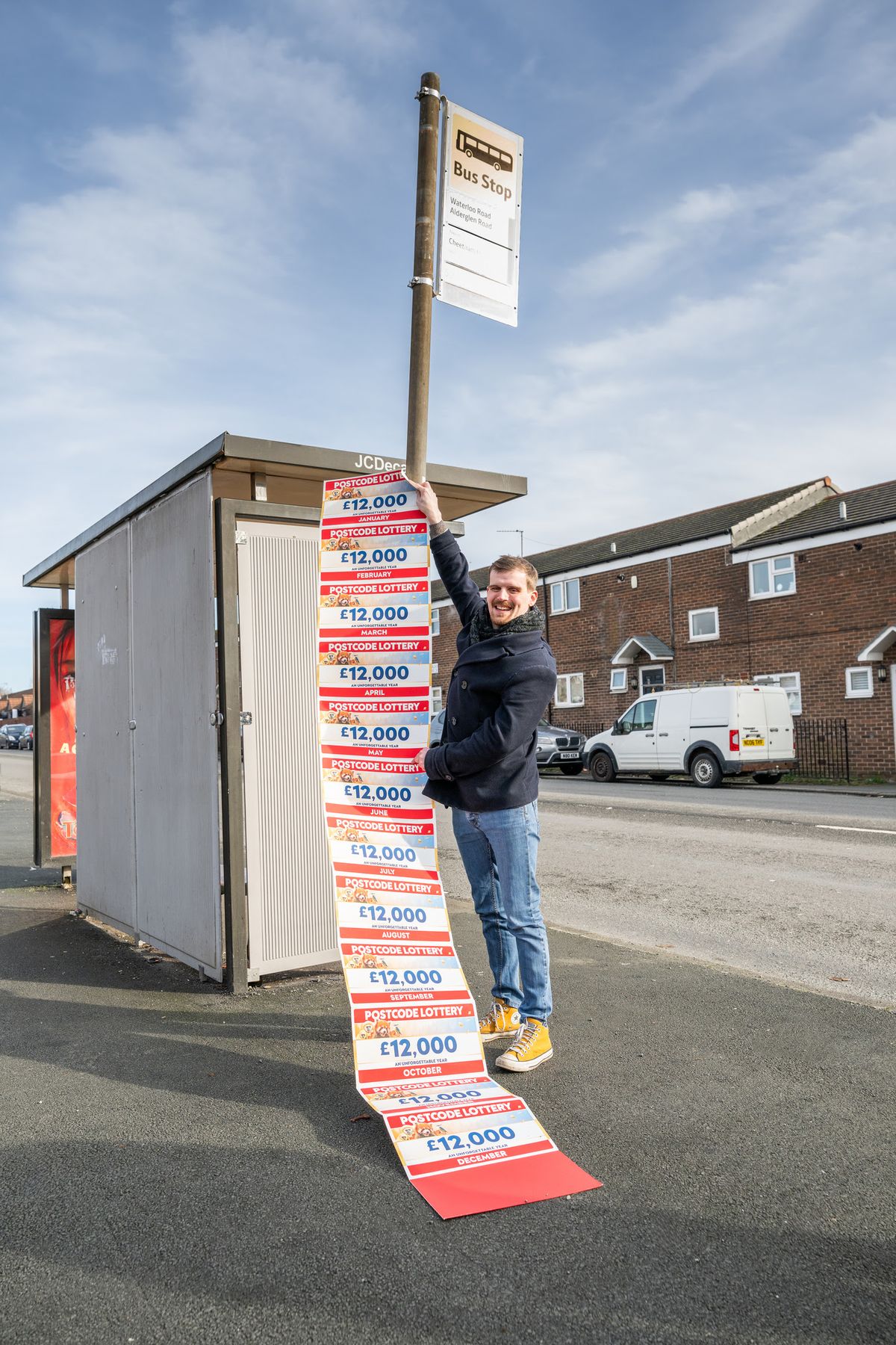 George displays his year of cash