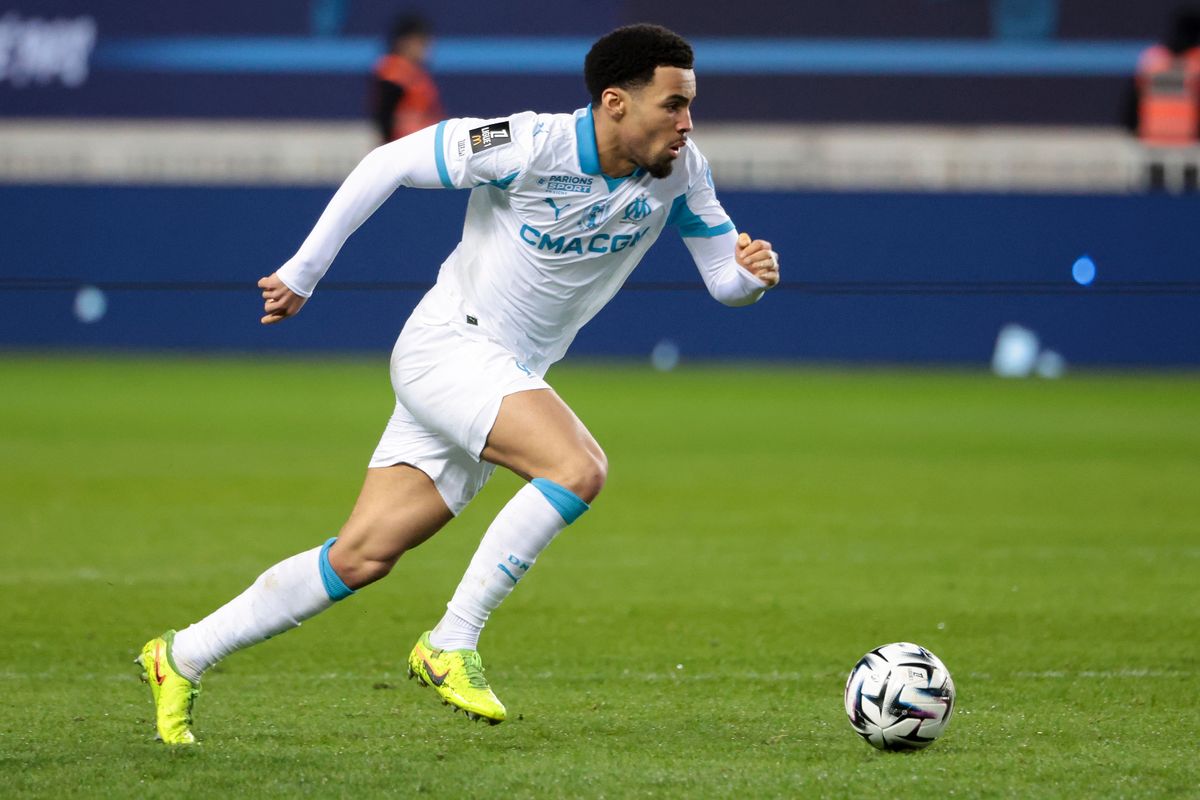 Ethan Nwaneri in action for Marseille