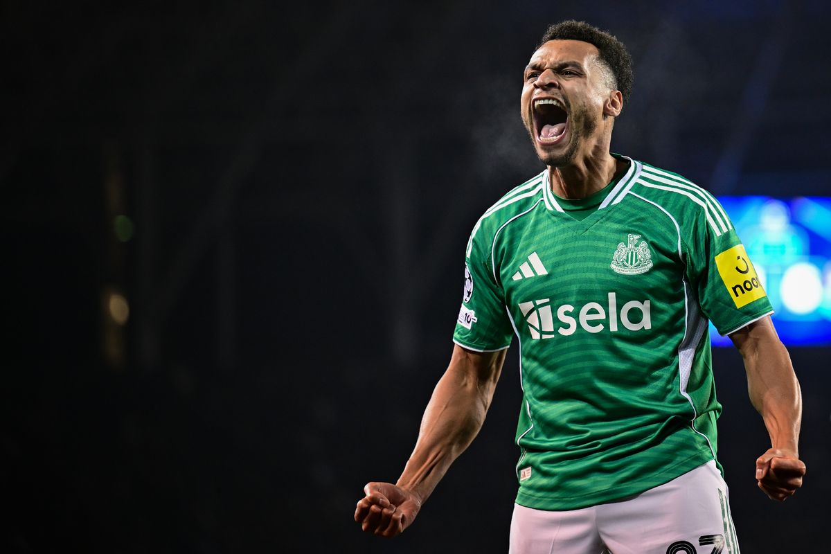 Newcastle United's Jacob Murphy celebrates scoring in the Champions League against Qarabag