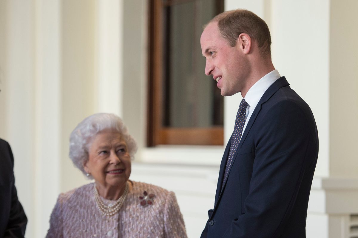 William with his late grandmother the Queen 