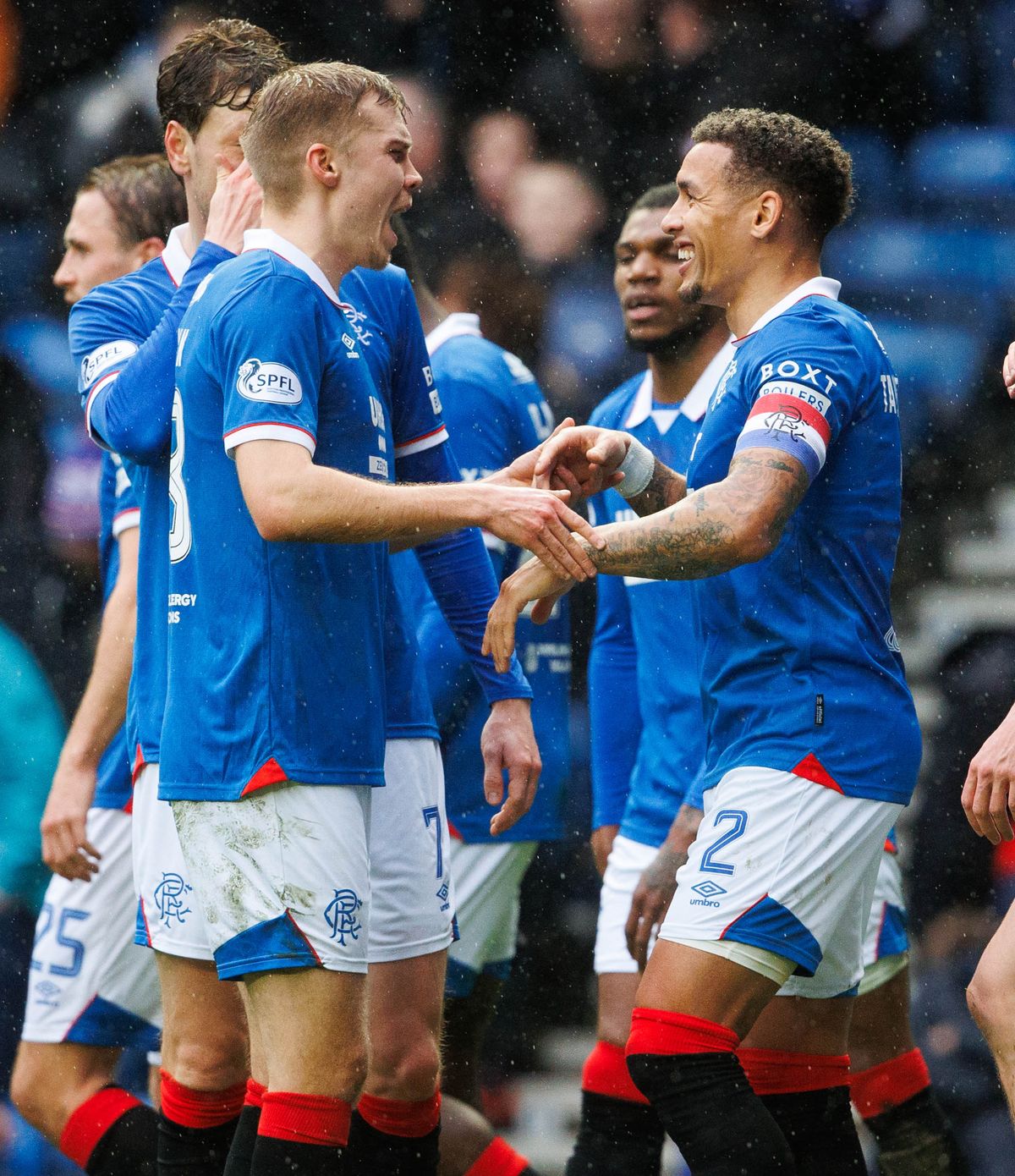 Oliver Antman celebrates with James Tavernier