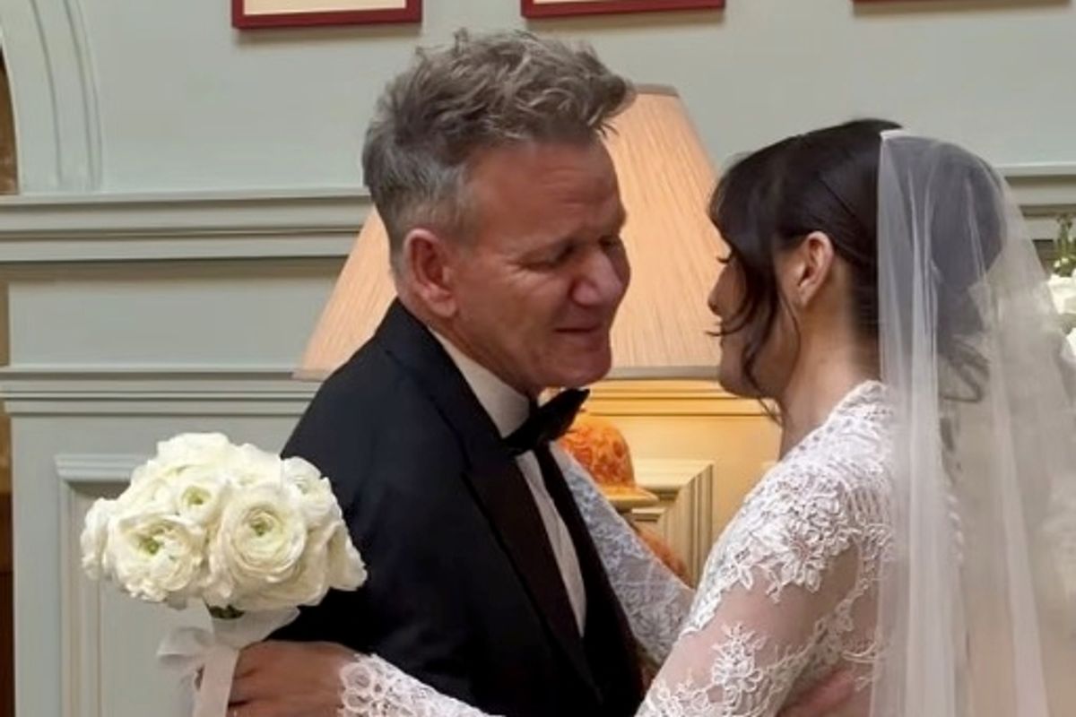 Gordon and Holly on her wedding day