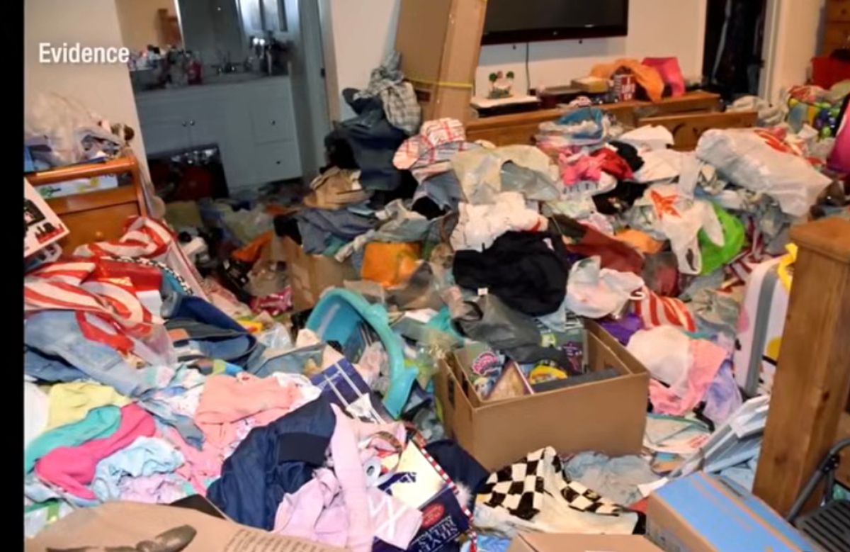 The messy interior of the "house of horrors."