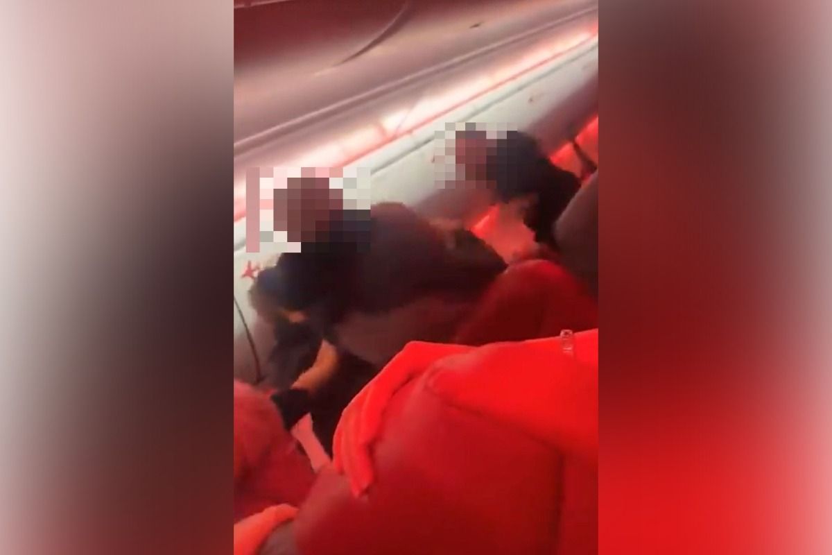 A brawl broke out on board the Jet2 flight