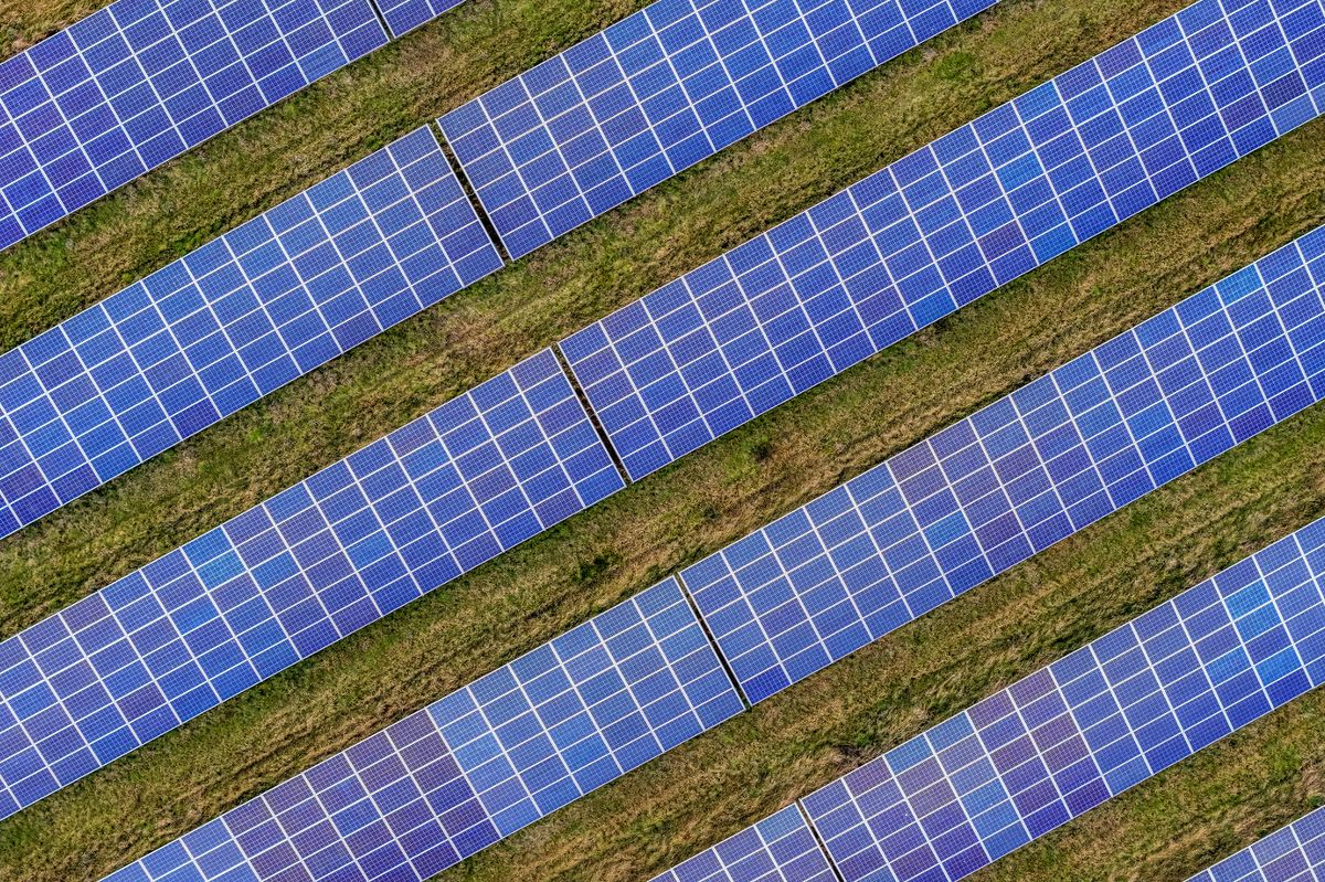 A solar farm in Wales.