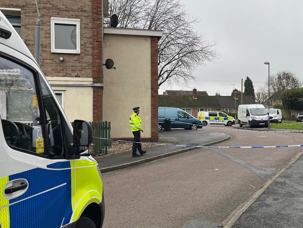 Police at the scene of the shooting in Mount View