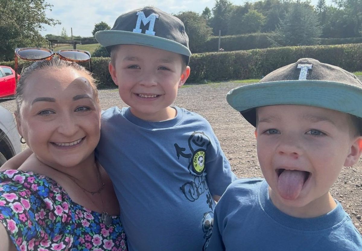 Carrie with her sons Maxwell and Jaxon