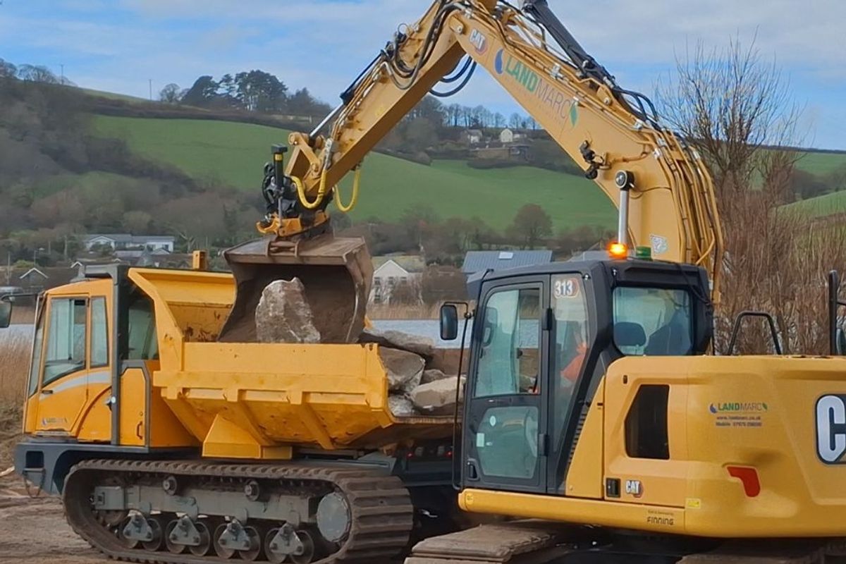 Work continues in Torcross after the A379 cracked and broke apart