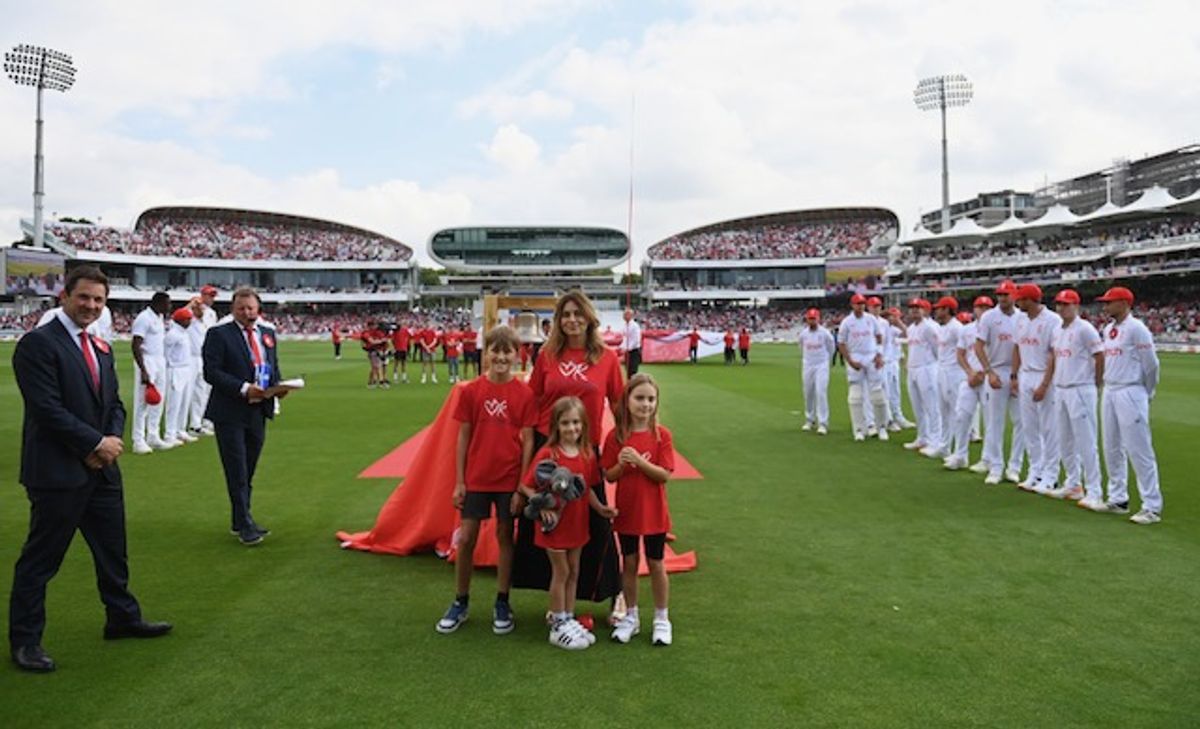 Louisa and her children at the 2022 Red for Ruth fundraising day at Lords (Cover Images)
