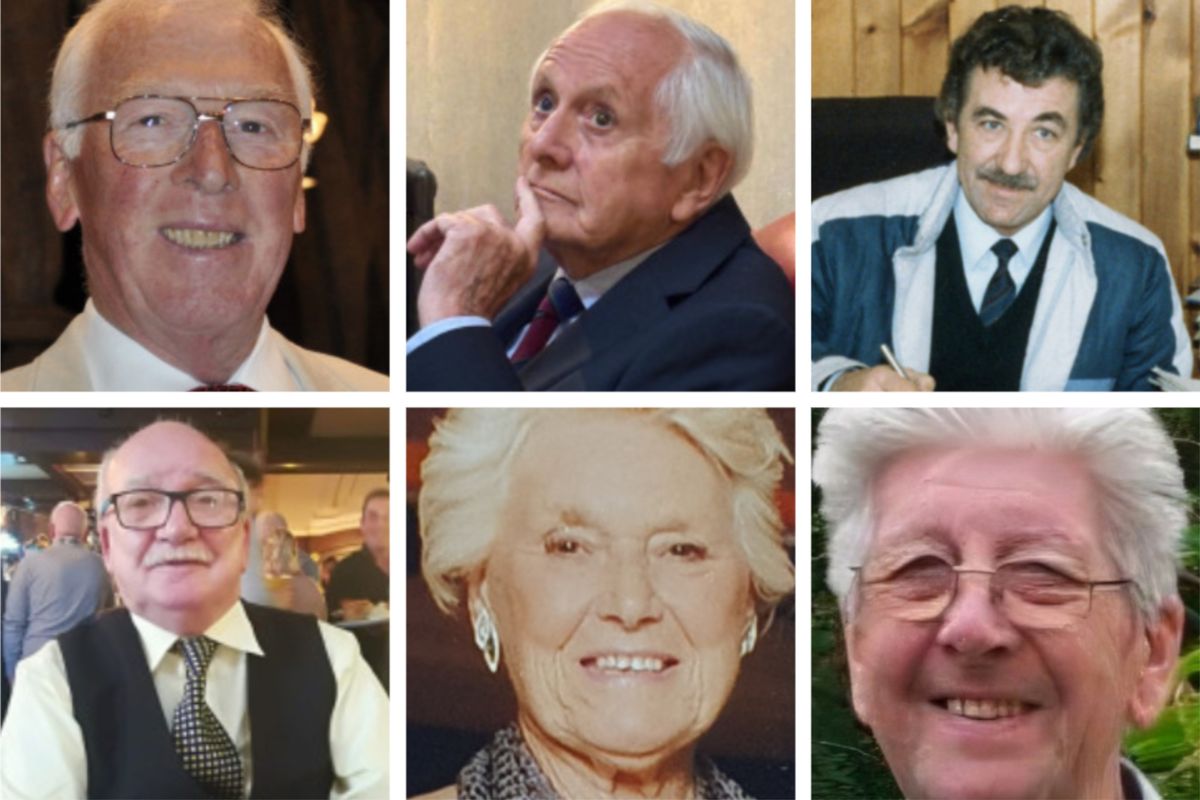 Top, l-r: Albert Logan, Leo Finn, Ray Tait; Bottom, l-r: Billy Davison, Emma Petch, John Dillon