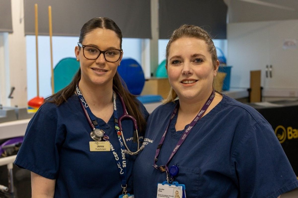 Physiotherapist Jenna Ellis, left, and senior occupational therapist Jen Ross