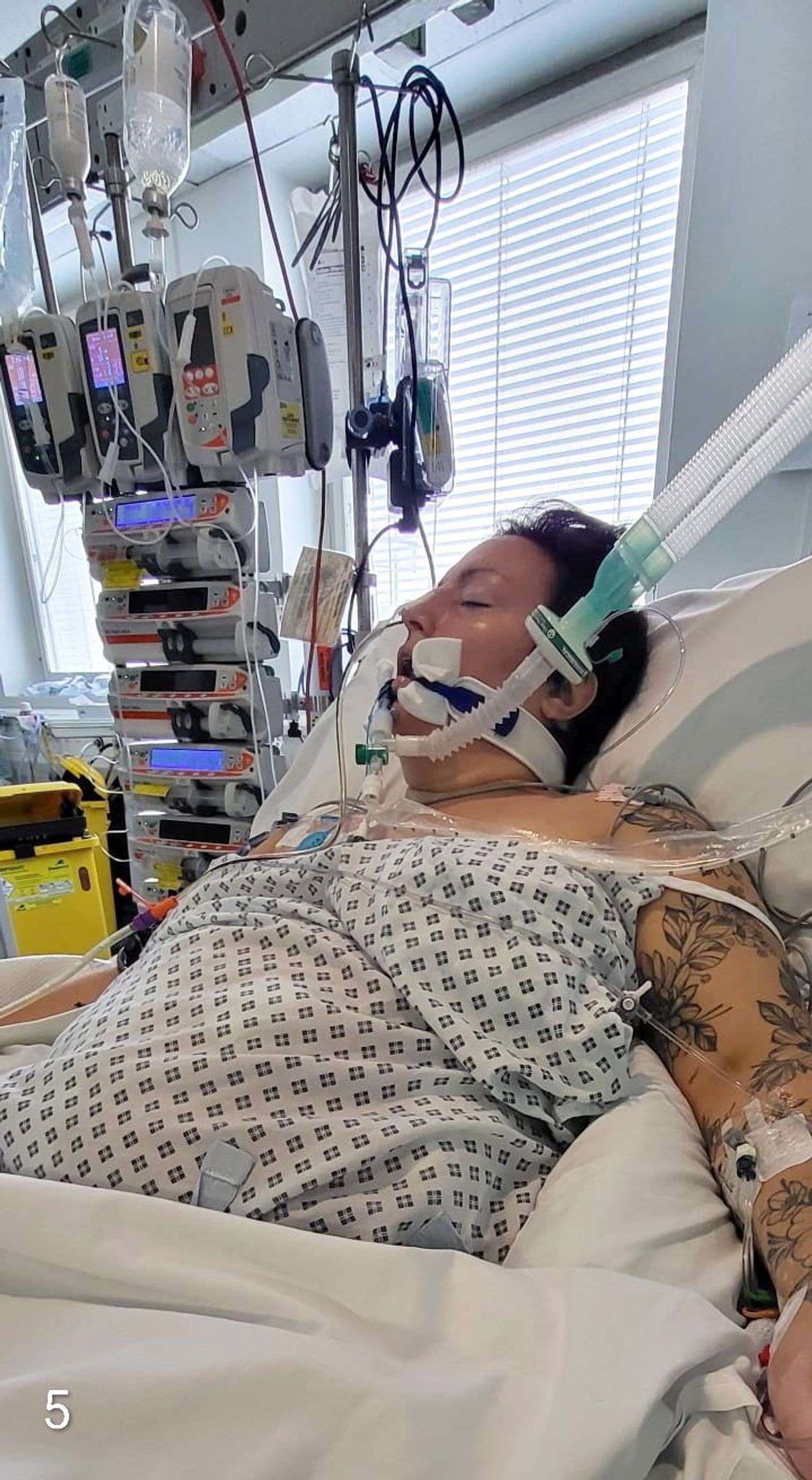 Becki Ward in hospital