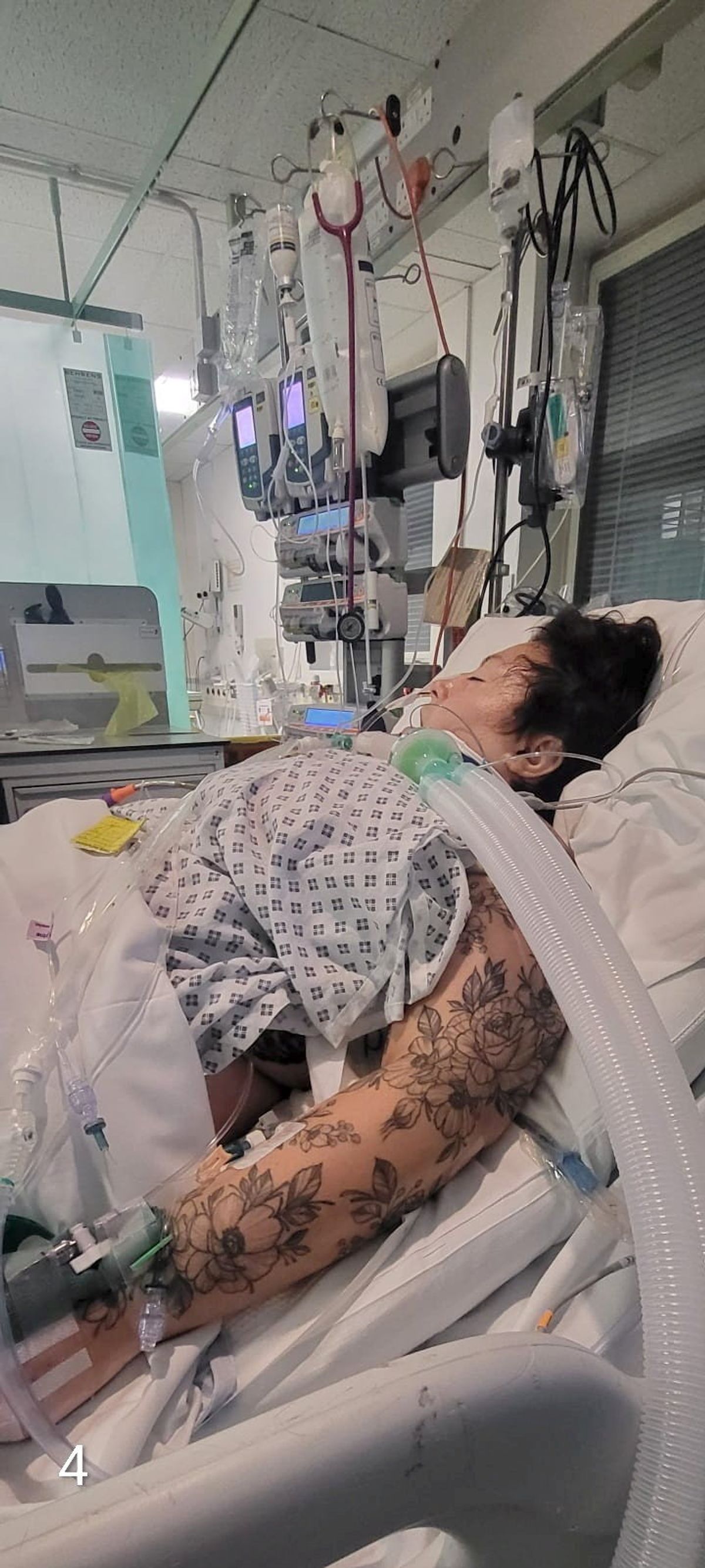 Becki Ward in hospital