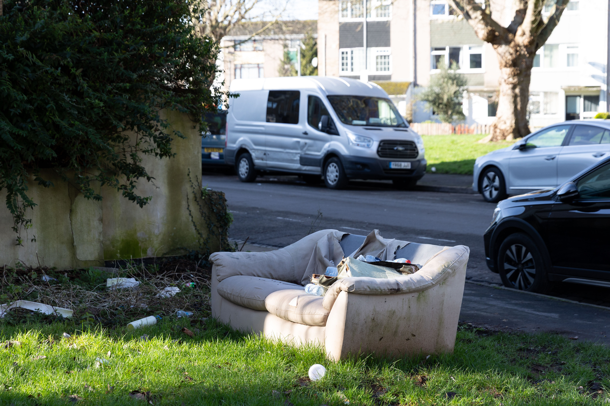 Sofas and other furniture items are commonly dumped illegally