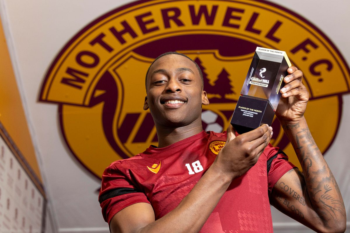 SPFL William Hill Premiership Player of the month for January Motherwell Tawanda Maswanhise