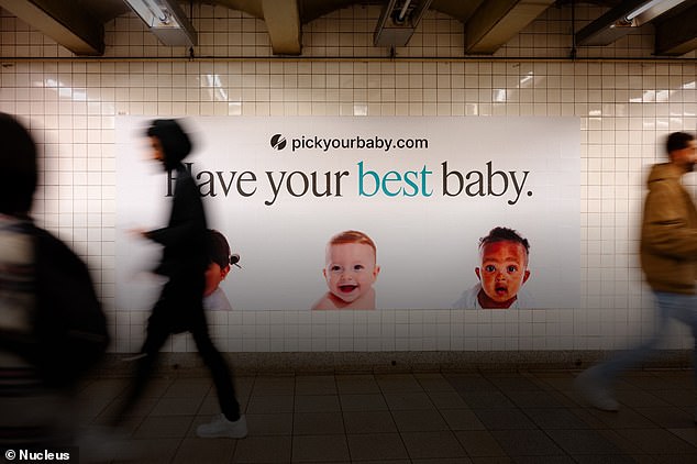 Nucleus Genomics has plastered the New York subway with posters urging people to 'Have Your Best Baby'