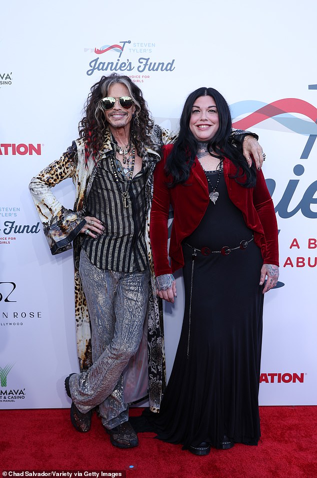 Steve enjoyed a rare red carpet reunion with his daughter Mia Tyler, who serves as an advocate for Janie's Fund